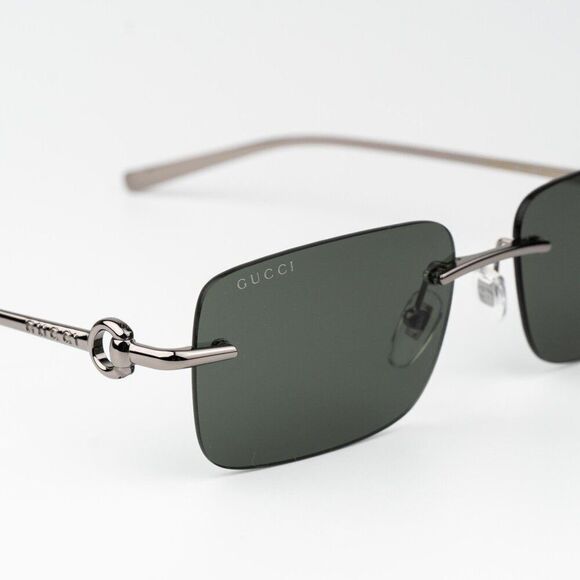 Gucci Women Sunglasses Ruthenium Grey Rectangle GG1703S 001 BRAND NEW main image 11
